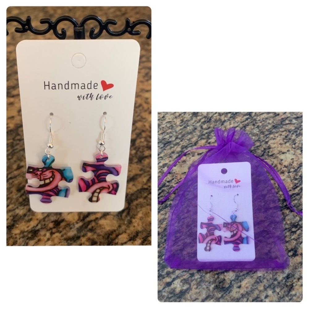 New Handmade puzzle earrings Light weight